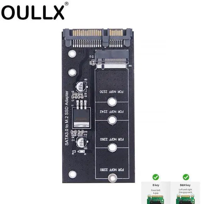 Main image of M.2 NGFF SSD To SATA 3 3.0 Adapter Card Converter B B&M Key Protocol Solid State Disk Drive 2230 2280 2242 for PC Computer