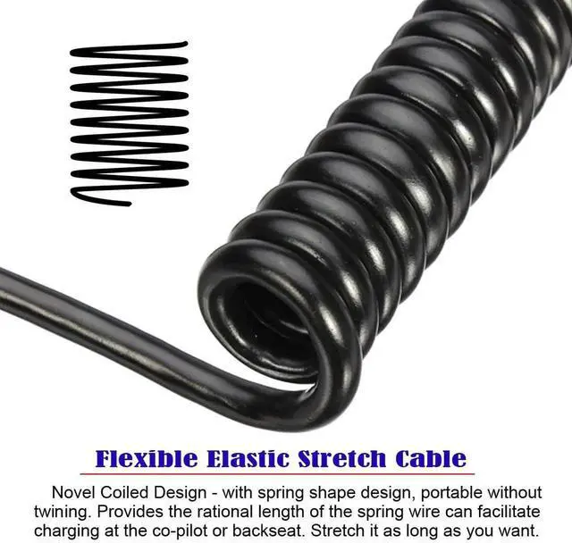 Alt view image 2 of 7 - JAENFONG Mini HDMI 2.0 Male to HDMI Male 4K 60hz Stretch Coiled Cable Straight Connector for HDTV Computer Laptop Monitor