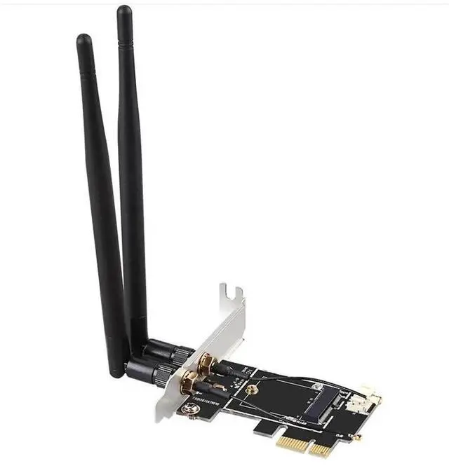 Alt view image 2 of 6 - M.2 to PCIe 1x Desktop Wifi Adapter Card for Wifi Card AX210 AX200 AC9260 8265 8260 7265 7260 1535 QCNFA344 Free Bluetooth Cable