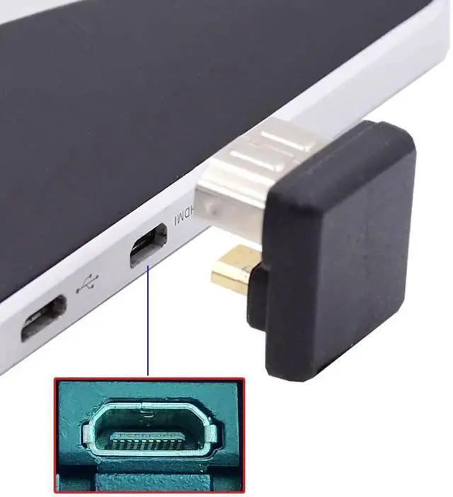 Alt view image 3 of 7 - JAENFONG  4K Cable 360 Degree Down Opposite U Shape Back Angled Micro HDMI 1.4 Male to HDMI Female Extension Adapter Converter