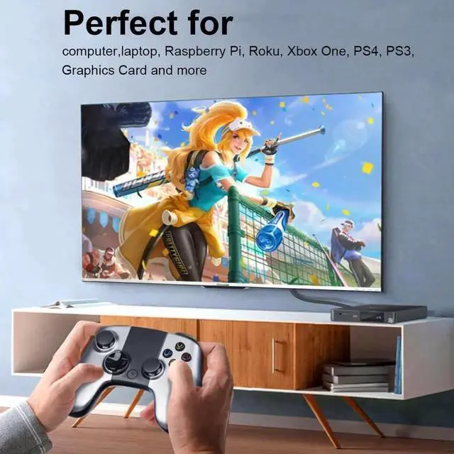 Alt view image 2 of 7 - JAENFONG HDMI to DVI Short Cable 1ft, Bi-Directional DVI-I (24+5) Female to HDMI Male Adapter 1080P DVI to HDMI Converter Compatible with Xbox, PC, TV, TV Box, PS5, Blue-ray, Switch
