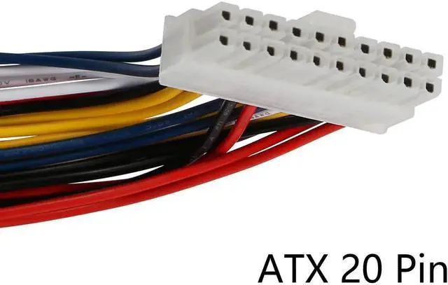 Alt view image 2 of 6 - JAENFONG 30cm ATX 20 Pin Male to 20 Pin Female Power Supply Extension Cable for Computer PC