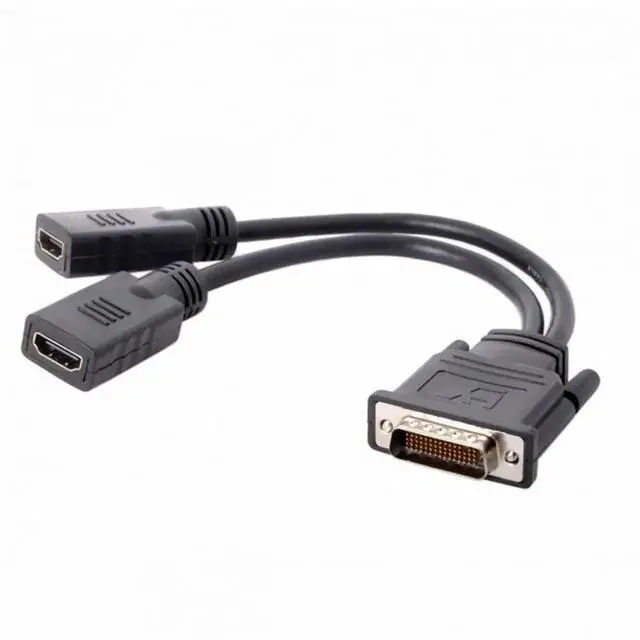 Alt view image 7 of 7 - JAENFONG DMS-59Pin Male to Dual HDMI 1.4 HDTV Female Splitter Extension Cable for PC Graphics Card