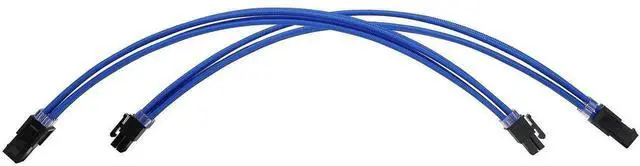 Alt view image 3 of 6 - JAENFONG Sleeve Extension Power Supply Cable Kit 18AWG ATX 24P+ EPS 8-P+PCI-E8-P with Combs for PSU to Motherboard/GPU (Blue)