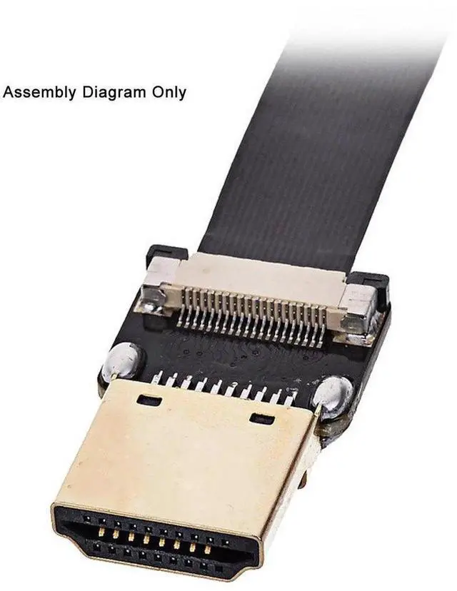 Alt view image 6 of 7 - JAENFONG FPC 20Pin Micro HDMI Flat Male Connector for Ribbon Cable,Raspberry Pi, GoPro,Mini Display, Drone, Camera, Gimbal