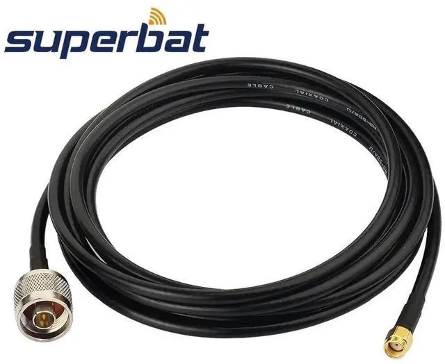 Alt view image 3 of 3 - 10ft N-Plug to RP-SMA Male/Female Pin Jumper Pigtail Cable RG58 3m for WiFi Antenna