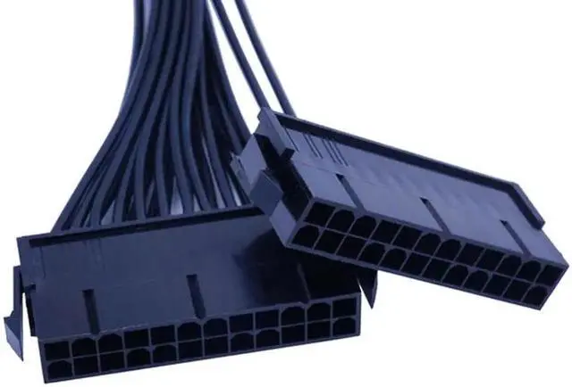 Alt view image 4 of 5 - JAENFONG 24Pin Power Supply Synchronizer Male To Female ATX Mining 30cm 24 Pin Dual PSU Extension Cable For Computer Adaptor For Mining