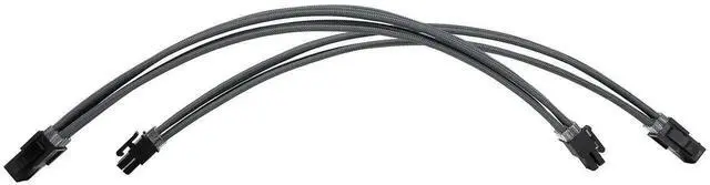 Alt view image 4 of 6 - JAENFONG Sleeve Extension Power Supply Cable Kit 18AWG ATX 24P+ EPS 8-P+PCI-E8-P with Combs for PSU to Motherboard/GPU (Grey)