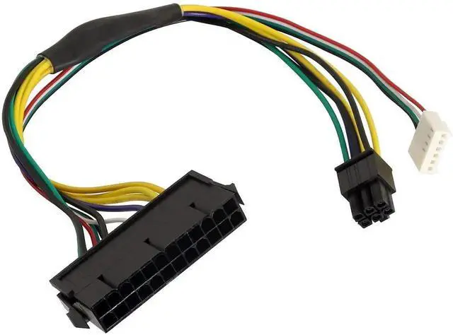 Alt view image 4 of 5 - JAENFONG 30cm/11.8 Inch 24-Pin to 6-Pin 18AWG ATX PSU Power Supply Adapter Cable for HP Z230 Z220 SFF Motherboards