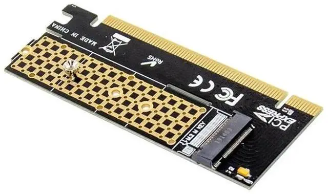 Alt view image 4 of 6 - PCIE X16 M.2 M Key NVMe SSD Convert Card Solid State Drive Extend Adapter for NVMe key M.2 2230 2242 2260 2280 Driv
