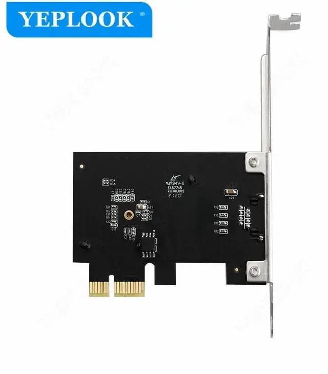 Alt view image 3 of 5 - 2.5Gbps Desktop Computer Game Wifi Card PCIe x1 to Single Port RJ45 2500Mbps Gigabit Network Adapter with Heat Sink Chip RTL8125