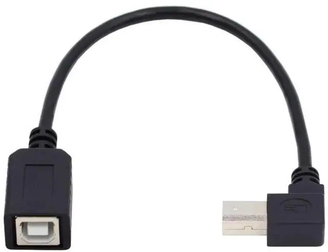 Alt view image 2 of 6 - JAENFONG  Printer Scanner Disk USB 2.0 Type B Male to Female 90 Degree UP Angled Extension Cable 20cm