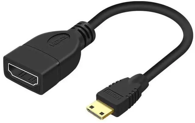 Alt view image 4 of 7 - JAENFONG Mini HDMI Male to HDMI Female 4K60hz HDTV Cable Adapter for Displays Monitor Camera