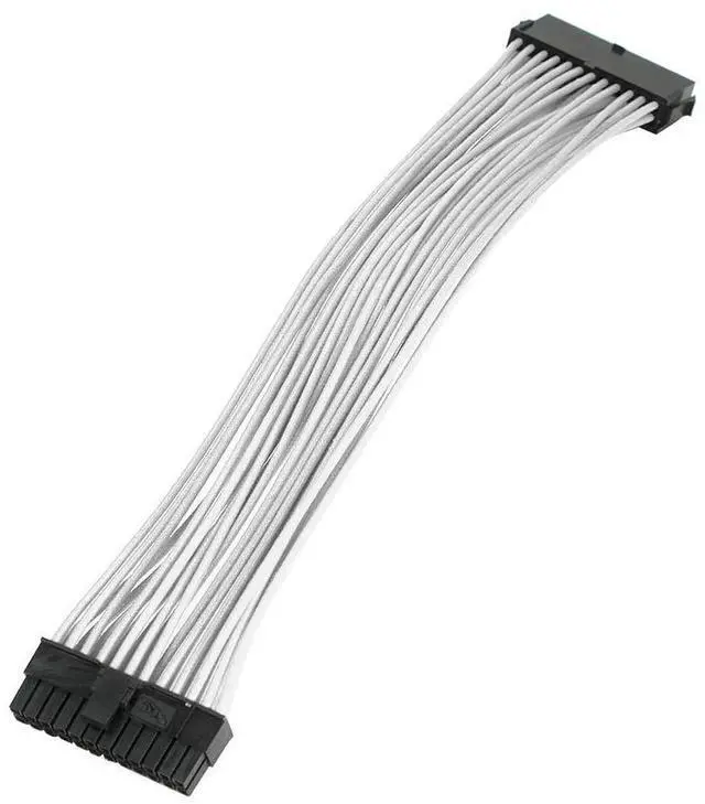 Alt view image 2 of 2 - JAENFONG Basic Sleeved Extension Cable Kit ATX 24Pin/ EPS 4+4Pin / PCI-E 6+2Pin PCI-E 6Pin Power Supply Nylon Cable for Computer (White)