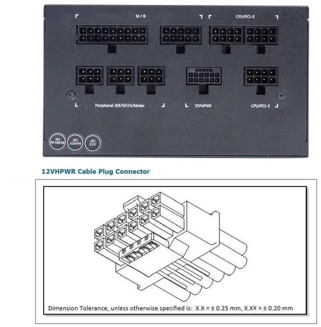 Alt view image 2 of 7 - JAENFONG ATX3.0 PCI-E 5.0 Power Modular 12VHPWR Cable 16Pin to 16Pin for 3080 3090TI 4080 4090 PSU 12+4Pin Graphics Card