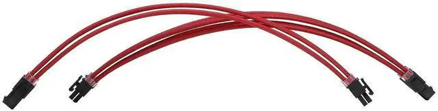 Alt view image 4 of 6 - JAENFONG Sleeve Extension Power Supply Cable Kit 18AWG ATX 24P+ EPS 8-P+PCI-E8-P with Combs for PSU to Motherboard/GPU (red)