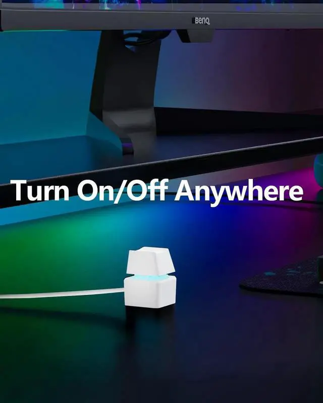 Alt view image 3 of 7 - JAENFONG PC Switch Button, External Power Button with 65 inch Cable, LED Light, Compatible with PC Case and Motherboard