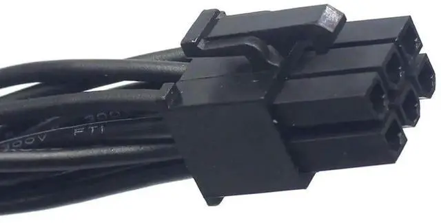 Alt view image 4 of 6 - JAENFONG Mini 6Pin to PCI-E 6Pin & 8Pin (6+2) Dual PCI-E Ports Video Graphic Card Power Cable for G5 / Mac Pro 30CM+15CM (with Wire Cover)