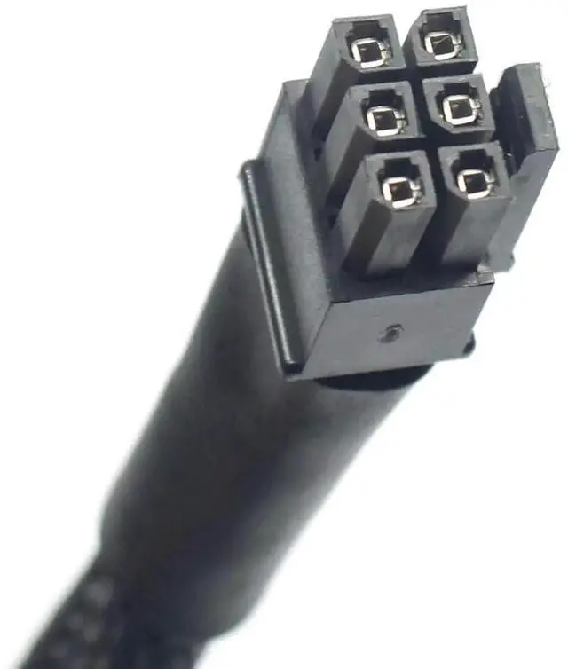 Alt view image 6 of 6 - JAENFONG Mini 6Pin to PCI-E 6Pin & 8Pin (6+2) Dual PCI-E Ports Video Graphic Card Power Cable for G5 / Mac Pro 30CM+15CM (with Wire Cover)