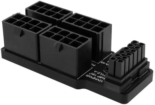 Main image of JAENFONG 12VHPWR 16 Pin to 4X 8 Pin 600W GPU Power Connector, PCIe 5.0 ATX 3.0 180 Degree Adapter for 12+4pin RTX 4090 3090Ti Graphic Card (Type A)