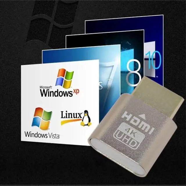 Alt view image 5 of 7 - JAENFONG  4K HDMI Dummy Plug, Virtual Monitor Emulator, Headless Display Adapter, EDID Emulator, Supports 4096x2160@60Hz, 3840x2160@60Hz, 2560x1440@60Hz for Windows, Mac, Linux Plug & Play (2PCS)