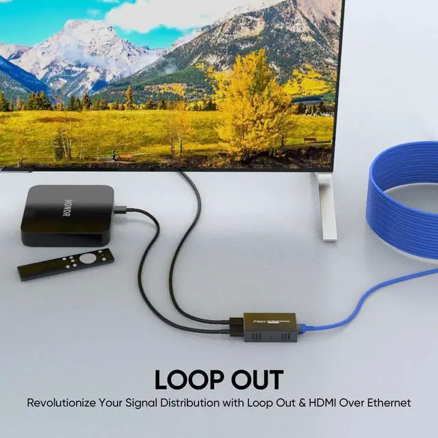 Alt view image 5 of 7 - JAENFONG  4K@60Hz HDMI Extender Over Ethernet (Cat7/Cat6/Cat5e) up to 200ft/330ft - Ultra HD Signal, Seamless Transmission, EDID and POE Support (Transmitter & Receiver)