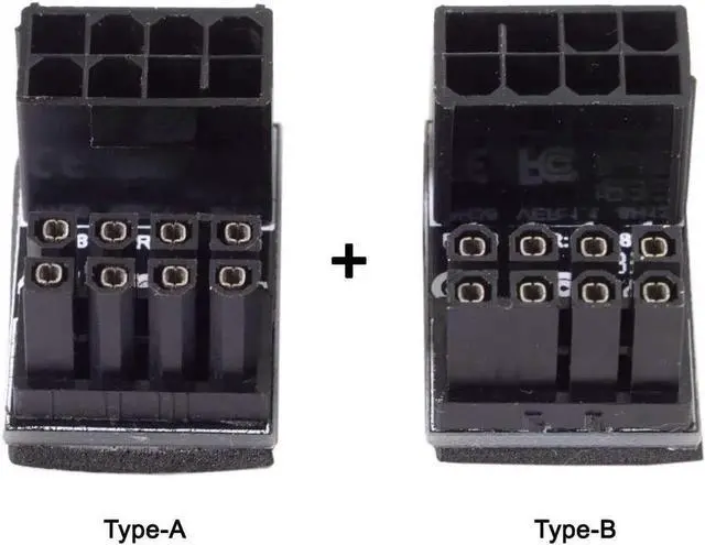 Alt view image 6 of 7 - JAENFONG ATX 8Pin Female to 8pin Male 180 Degree Angled Adapter for Desktops Graphics Card