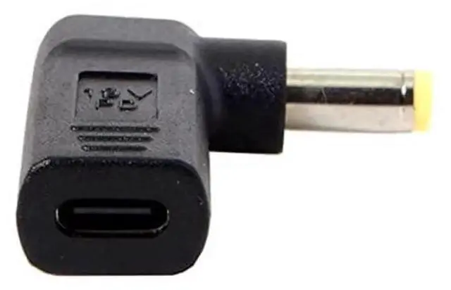 Alt view image 6 of 6 - JAENFONG USB 3.1 Type C USB-C to DC 20V 5.5x2.5mm Adapter PD Emulator Trigger 90 Degree Angled