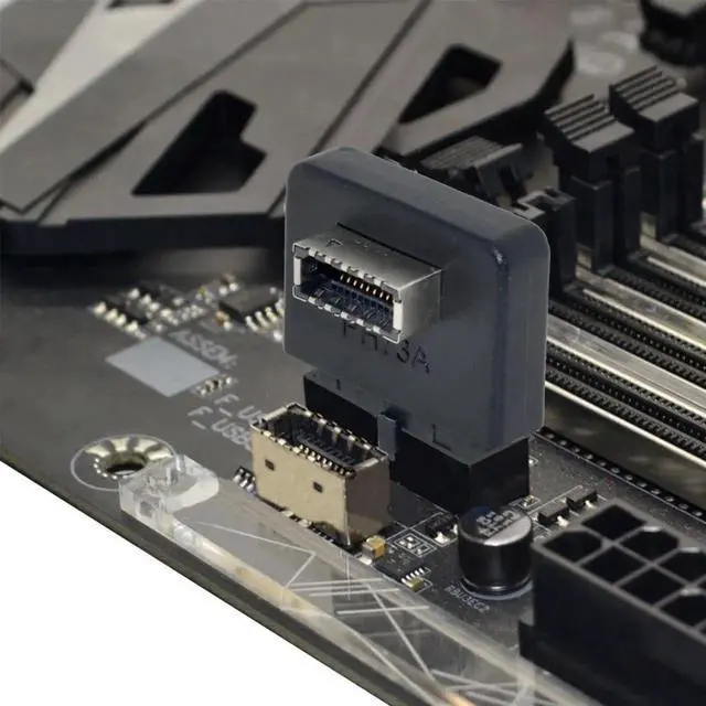 Alt view image 6 of 7 - JAENFONG 2 Pack Overmold Motherboard USB 3.0 19/20Pin to USB 3.1 Type-E Front Panel Socket Extension Adapter