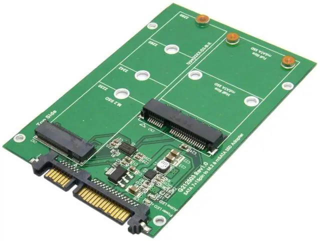 Alt view image 6 of 7 - JAENFONG 2 in 1 Mini SATA mSATA SSD NGFF SATA SSD to 2.5" SATA 3.0 III Hard Disk PCB Converter Adapter with SATA to USB 3.0 Data Cable