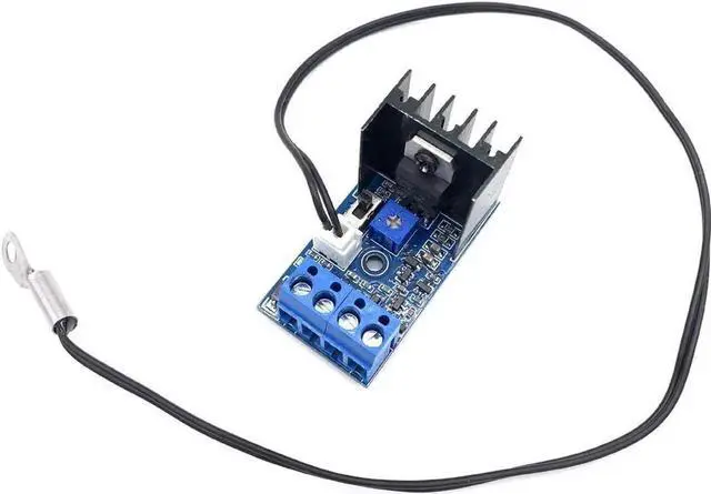 Alt view image 6 of 6 - JAENFONG DC 12V 1A Automatic PC CPU Fan Temperature Control Speed Controller Case Fan Speed Governor with Sensor for 2 3 4 Wire Fan