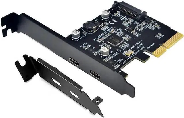 Alt view image 4 of 6 - USB C PCIe Card,PCI-Express 4X to Type C USB 3.2 Gen 2 (10 Gbps) 2-Ports Expansion Card with Asmedia Chipset ASM3142 (Dual Type C) for Windows 7/8/10/Linux/MAC OS - Full & Low Profile Slot Bracket