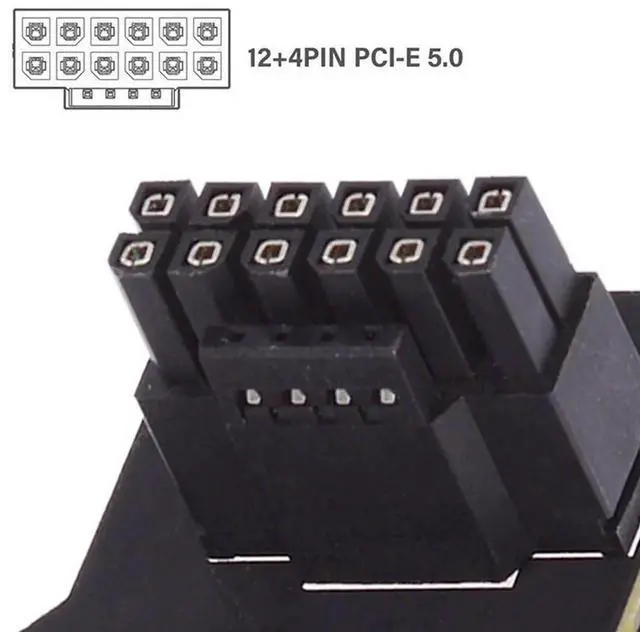 Alt view image 5 of 7 - JAENFONG ATX3.0 PCI-E 5.0 12VHPWR 16Pin Power Modular 90 Degree Down Angled Connector Adapter for 3080 3090TI PSU Graphics Card
