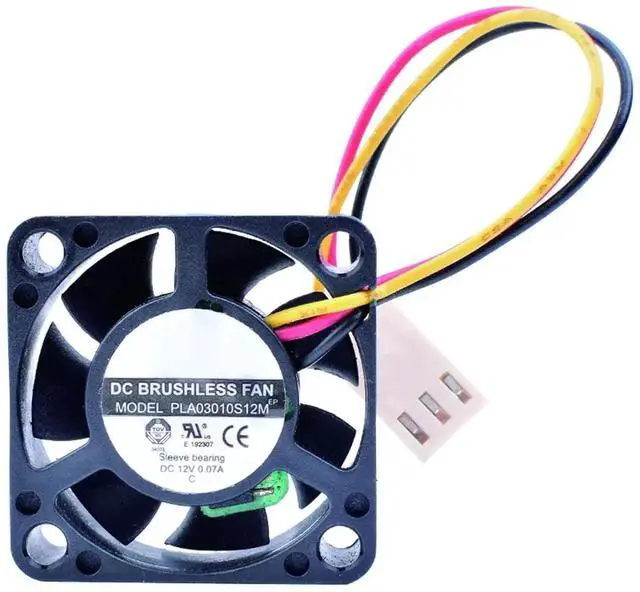 Alt view image 3 of 5 - JAENFONG PLA03010S12M 3cm 30mm Fan 3010 12V 0.07A Router Network Box Micro Cooling Fan