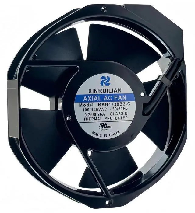 Main image of JAENFONG  for XINRUILIAN RAH1738B2-C Cooling Fan 100-125VAC 0.25/0.26A 50/60Hz 172x150x38mm 172mm Cabinet Cooling Fan 2-pin