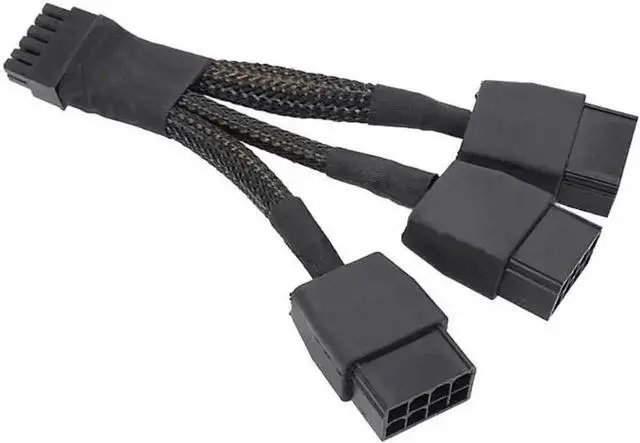 Alt view image 2 of 6 - JAENFONG PCIE 12VHPWR 12Pin Connector to 3x8Pin PCI-E GPU Power Adapter Cable for NVIDIA Ampere RTX 3060ti 3070 3080 3090