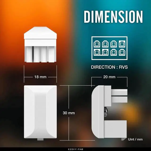 Alt view image 2 of 7 - JAENFONG GPU VGA PCIe 8 Pin U Turn 180 Degree Angle Connector Power Adapter Board for Desktop Graphics Card-Reverse Type 3-Pack White