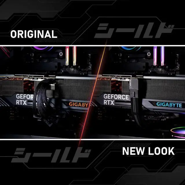 Alt view image 5 of 7 - JAENFONG PCIe 5.1 Adapter - 600W 12+4pin,16pin 12VHPWR GPU Power Connector,12V-2x6 GPU Adapter,90 Degree Right Angle - Compatible with RTX 3090Ti, 4070Ti, 4080, 4090 GPU - RVS Type, Red, 1 Pack