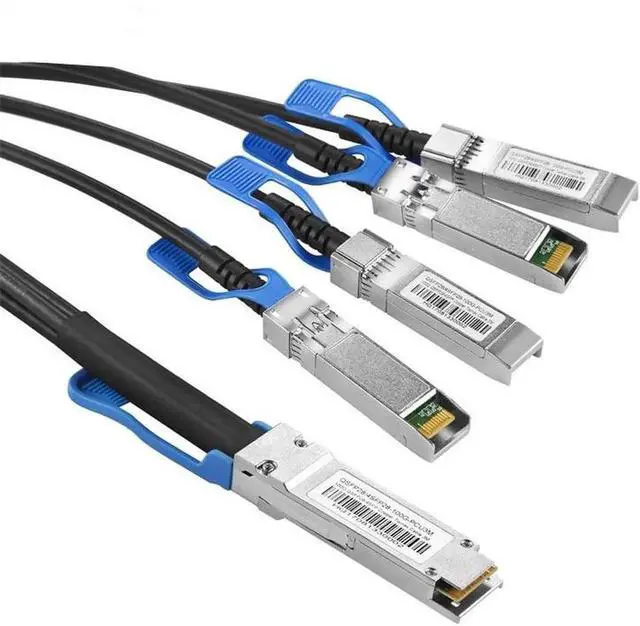 Alt view image 3 of 3 - JAENFONG 100Gbps QSFP28 To 4xSFP28 Breakout Cable High Speed DAC Fiber Cable 1.64FT/0.5m