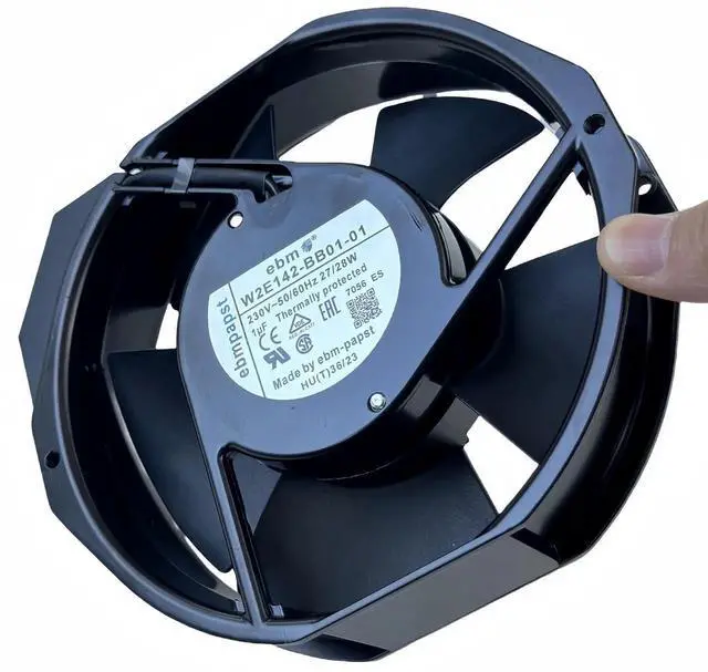 Alt view image 5 of 7 - JAENFONG  for ebm-papst W2E142-BB01-01 7056ES Cooling Fan,230V 50/60Hz 27/28W 172×150×38mm Metal high Temperature Resistant Fan,172cm Axial Flow Cooling Fan