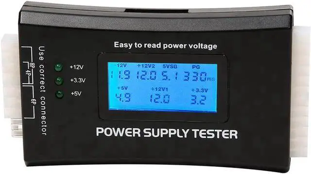 Main image of JAENFONG New Digital LCD PC Computer Power Supply Tester 20/24 Pin 4 PSU ATX SATA HDD Testers