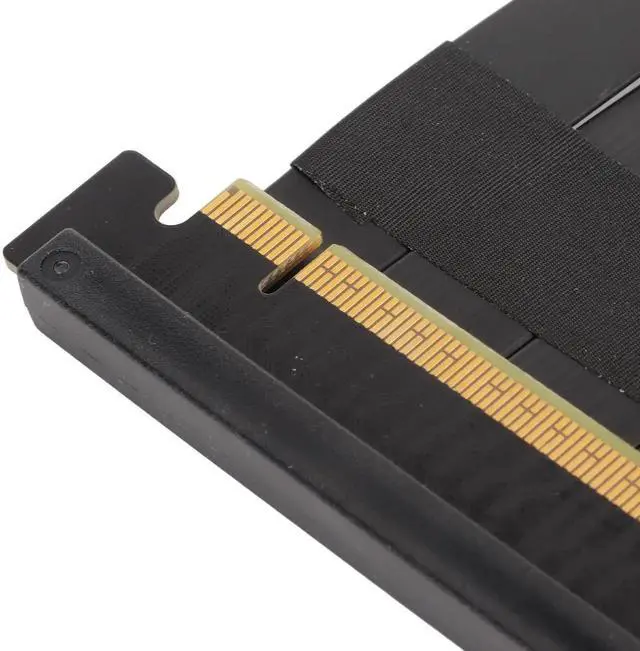 Alt view image 7 of 7 - JAENFONG PCIE 4.0 x16 Extender Riser Cable, High Speed Flex Dual Sided Reverse 180 Degree PCI E Ports GPU Graphic Card Extension Cable for RX 7900 7800 7700 7600 7500,etc (Black) 30CM