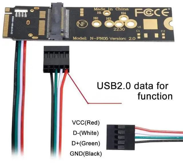Alt view image 6 of 7 - JAENFONG NGFF Key-A/E Card to PCI-E M.2 NGFF Key-M NVME SSD Adapter for AX200