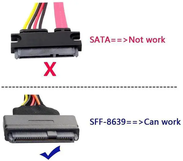 Alt view image 2 of 7 - JAENFONG  SFF-8639 NVME U.2 to NGFF M.2 M-Key PCIe SSD Adapter for Mainboard Replace Intel SSD 750 p3600 p3700