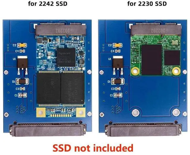 Alt view image 7 of 7 - JAENFONG Mini PCI-E mSATA SSD to SATA 3.0 22Pin 2.5" HDD Hard Disk PCBA Adapter