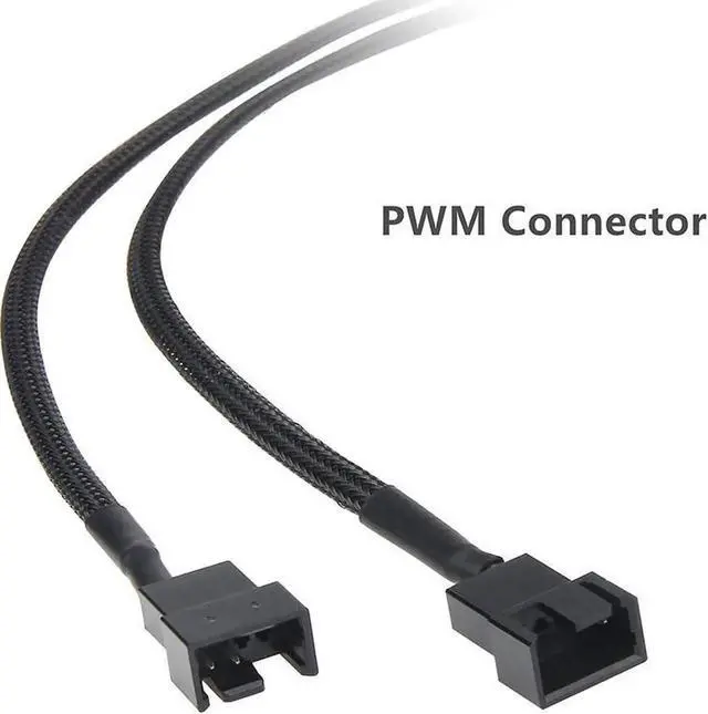 Alt view image 3 of 5 - JAENFONG SATA to 3 Pin 4 Pin Fan Sleeved Power Splitter Cable Adapter,15Pin SATA to 2 x TX3 / TX4 (PWM) 12V PC Case Fan Cooler Y Splitter Power Extension Cord - 10 Inch,Black