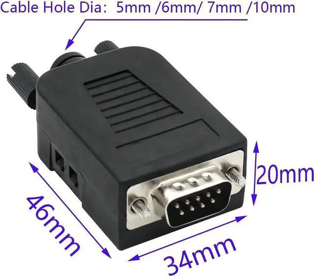 Alt view image 4 of 6 - JAENFONG  DB9 Breakout Connector to Wiring Terminal RS232 D-SUB Male Serial Adapters Port Breakout Board Solder-Free Module with case(Female Serial Adapter)