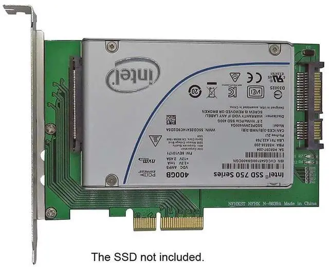 Alt view image 7 of 7 - JAENFONG U.2 Kit SFF-8639 SSD to PCI-E 3.0 X4 Adapter for Intel Motherboard & 750 NVMe PCIe SSD