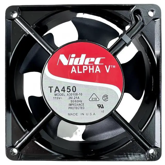 Main image of JAENFONG  for NIDEC A30108-10 TA450 115V 0.26/0.21A 12038 Cooling Fan,120X120X38mm Cabinet Cooling Fan, 50/60Hz axial Fan A30108-10 BTH Connector