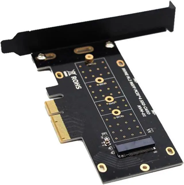 Alt view image 2 of 5 - JAENFONG M.2 NVME SSD to PCIe x4 Card Converter,2230,2242,2260,2280 NVM Express PCI-e Adapter request x4,x8,x16 Slot w/PCI Cover Mounting Bracket